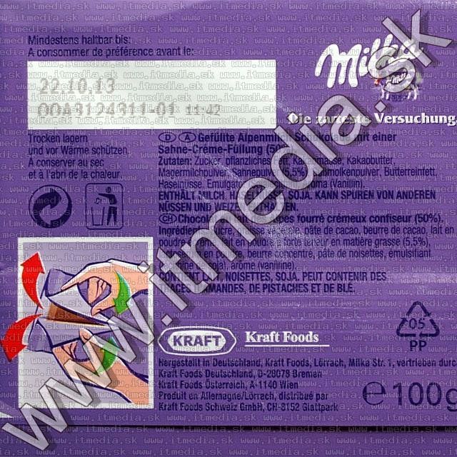 Image of Milka Chocolate 100g Sahne Creme (IT8625)